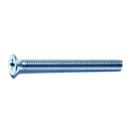 10-32 X 2 Zinc Plated Steel Phillips Flat Head Machine Screws – Fine Thread