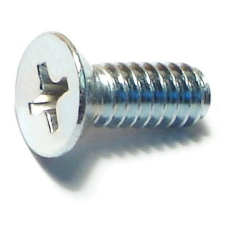 #10-24 X 1/2 Zinc Plated Steel Phillips Flat Head Machine Screws – 100 Count