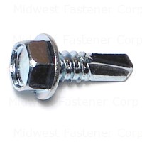 Self-drilling Hex Washer Screws #14 X 3/4 Zinc – 100 Count