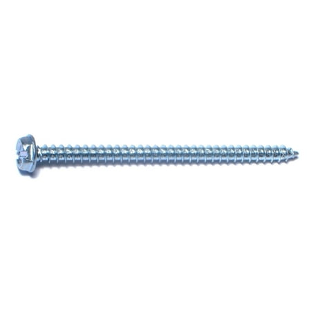 10 x 3 Zinc Slotted Hex Washer Sheet Metal Screws