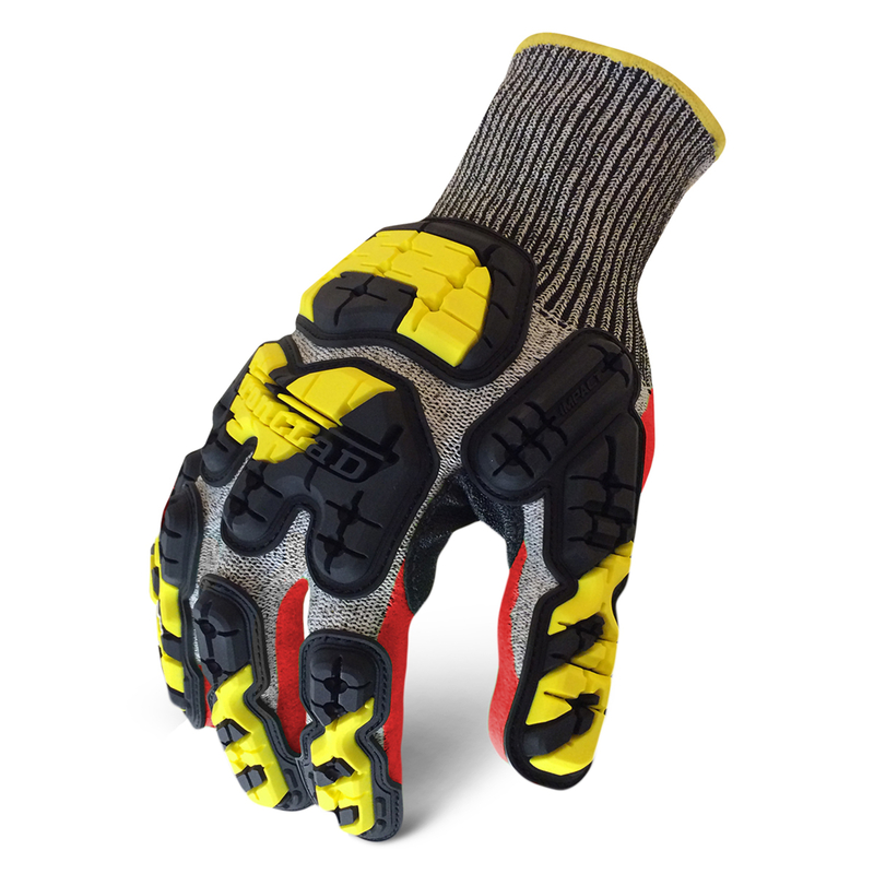 Oil & Gas Safety Impact Gloves, Gray Knit, Men’s XL