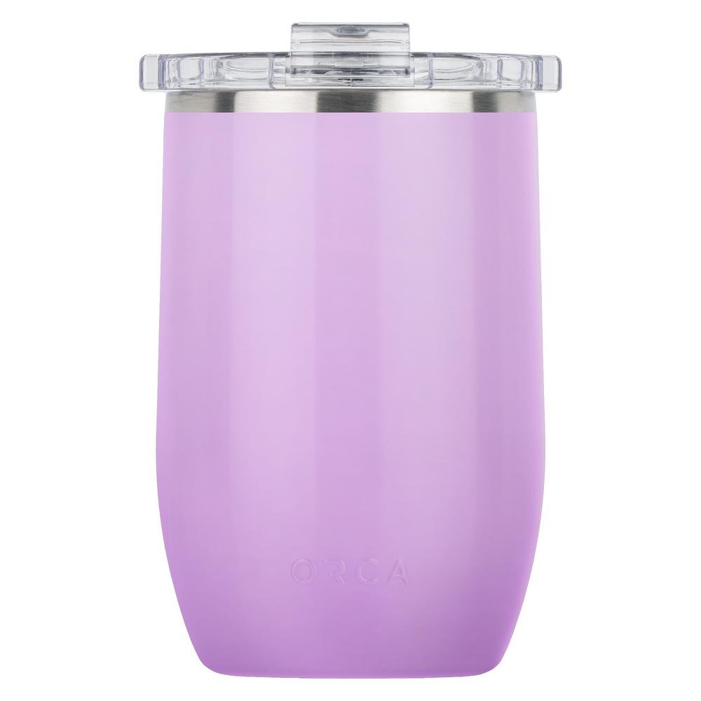 14 Oz. Vino Wine Glass In Painted Lilac With Double Walled Design