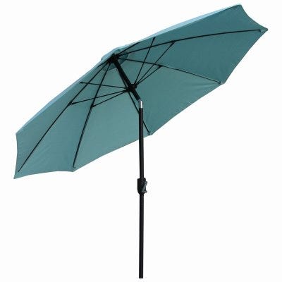 9′ Seafoam Green Canopy Umbrella With Crank Open/tilt System