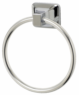 Basic Towel Ring In Chrome – Durable Brass Base, Zinc Post, Aluminum Tube