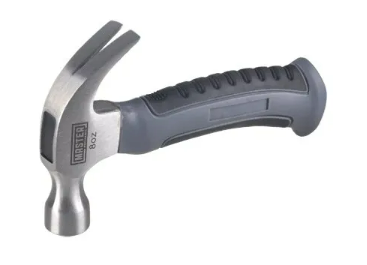 Stubby Claw Hammer, 8 Oz. Lightweight Fiberglass Handle