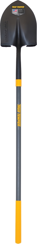 47-inch Round Point Shovel With Reinforced Fiberglass Handle And Cushion Grip