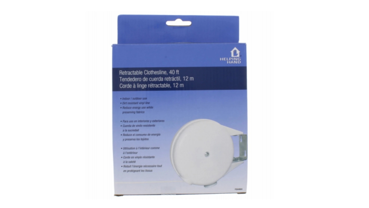40-foot Retractable Clothesline With Steel Mounting Bracket