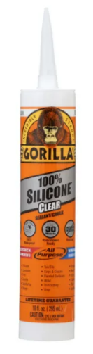 100% Silicone Sealant, Clear, 10-ounce – Waterproof & Mold Resistant
