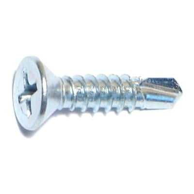 #8-18 X 3/4 Zinc Plated Steel Phillips Flat Head Self-drilling Screws