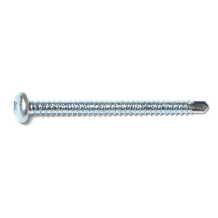 #8-18 X 2 Zinc Plated Steel Square Drive Pan Head Self-drilling Screws