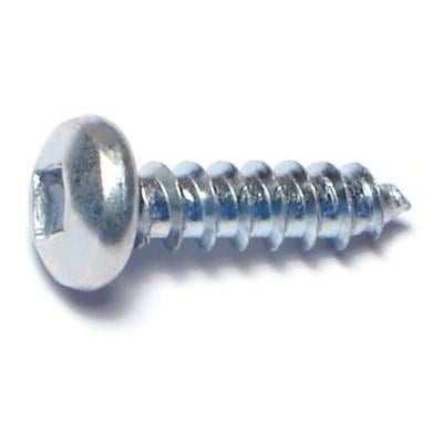 #8 X 5/8 Zinc Plated Steel Square Drive Pan Head Sheet Metal Screws