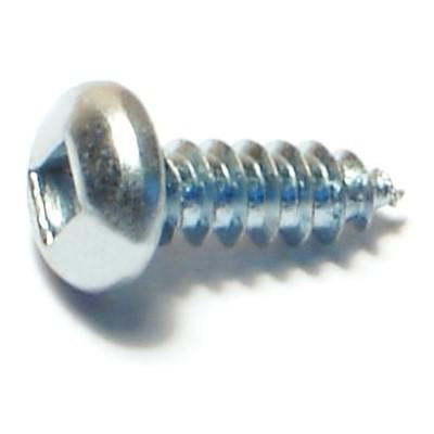 #8 X 1/2 Zinc Plated Steel Square Drive Pan Head Sheet Metal Screws