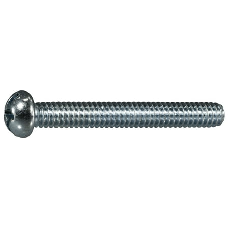 1/4-20 X 2 Zinc Plated Steel Coarse Thread Combo Round Head Machine Screws