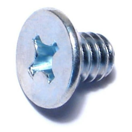 1/4-20 x 3/8 Zinc Phillips Flat Machine Screws