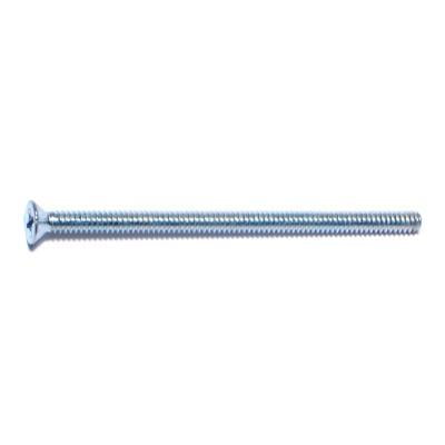 6-32 X 2-1/2 Zinc Plated Steel Phillips Flat Head Machine Screws