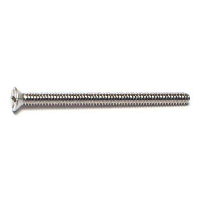 6-32 X 2 Stainless Steel Phillips Flat Head Machine Screws – 18-8 Coarse Thread