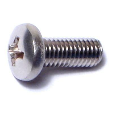 #10-32 X 1/2 Stainless Steel Phillips Pan Head Machine Screws – 18-8 Grade
