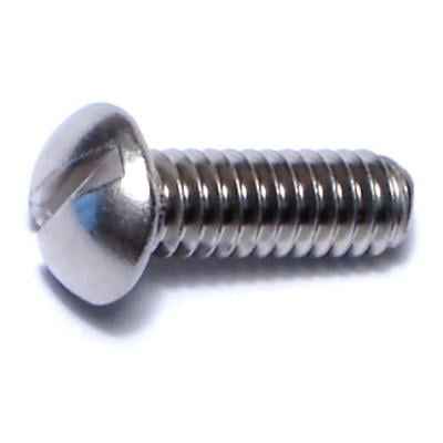 1/4-20 X 3/4 Stainless Steel Slotted Round Head Machine Screws – 18-8 Coarse Thread