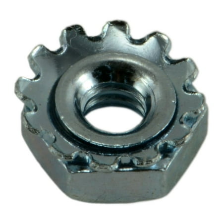 #4-40 Zinc Plated Grade 2 Steel Coarse Thread Kep Lock Nuts – Lns-197