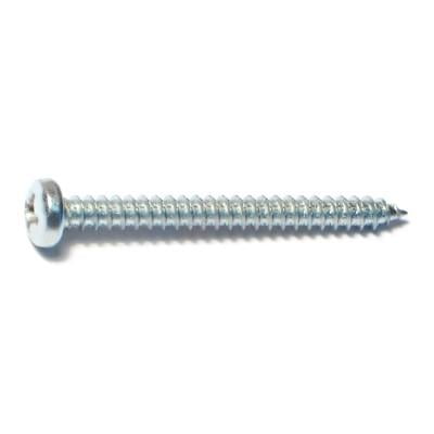 #6 X 1-1/2 Zinc Plated Steel Phillips Pan Head Sheet Metal Screws – 100 Count