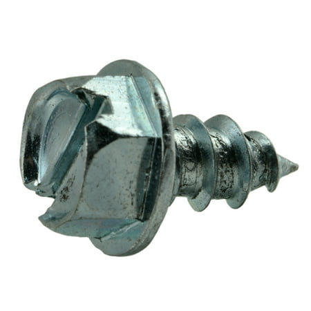 14 x 1/2 Zinc Slotted Hex Washer Sheet Metal Screws