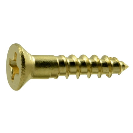 5 x 5/8 Brass Phillips Flat Wood Screws