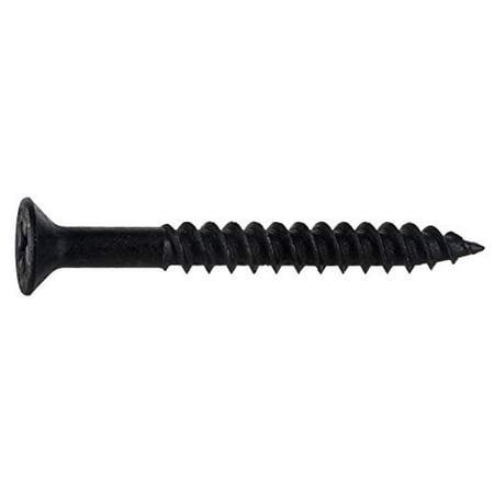 10 X 1-3/4 Inch Black Phosphate Phillips Flat Twinfast Wood Screws – 100 Pieces