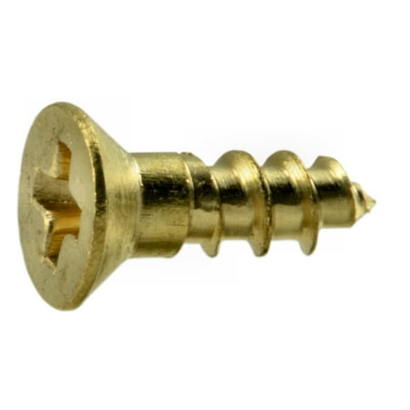 #4 X 3/8 Inch Brass Phillips Flat Head Wood Screws – Wsfb-094
