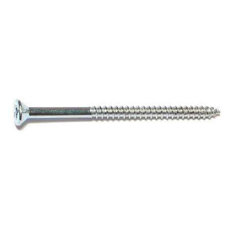 #12 X 3-1/2 Zinc Plated Steel Phillips Flat Head Wood Screws – 50 Count