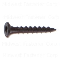 Coarse Square Drive Drywall Screws 6 X 1-1/4 Black Phosphate – 100 Count