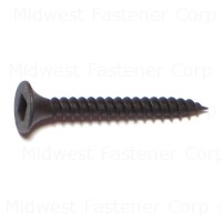 Fine Square Drive Drywall Screws 6 X 1-1/4 Black Phosphate – 100 Count
