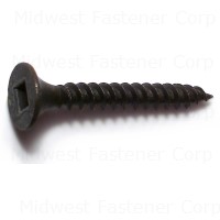 Fine Square Drive Drywall Screws 6 X 1-1/8 Black Phosphate – 100 Count