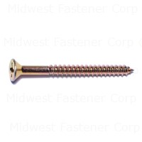 Phillips Flat Masonry Screws 1/4 Inch X 2-1/2 Inch Yellow Zinc Coated