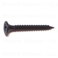Bugle Drywall Screws 6 X 1-1/4 Black Phosphate – 100 Count