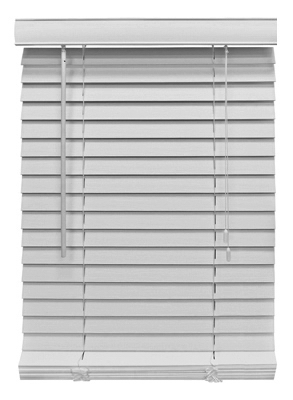 White Fauxwood Mini Blinds 2 X 27 X 64-inch For Windows
