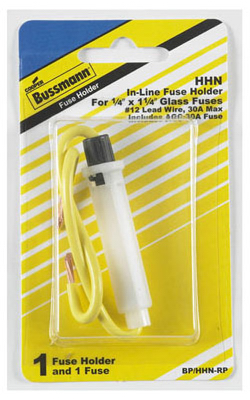 Automotive Fuse Holder, 1/4 X 1.15 In., 30-amp, Heavy Duty