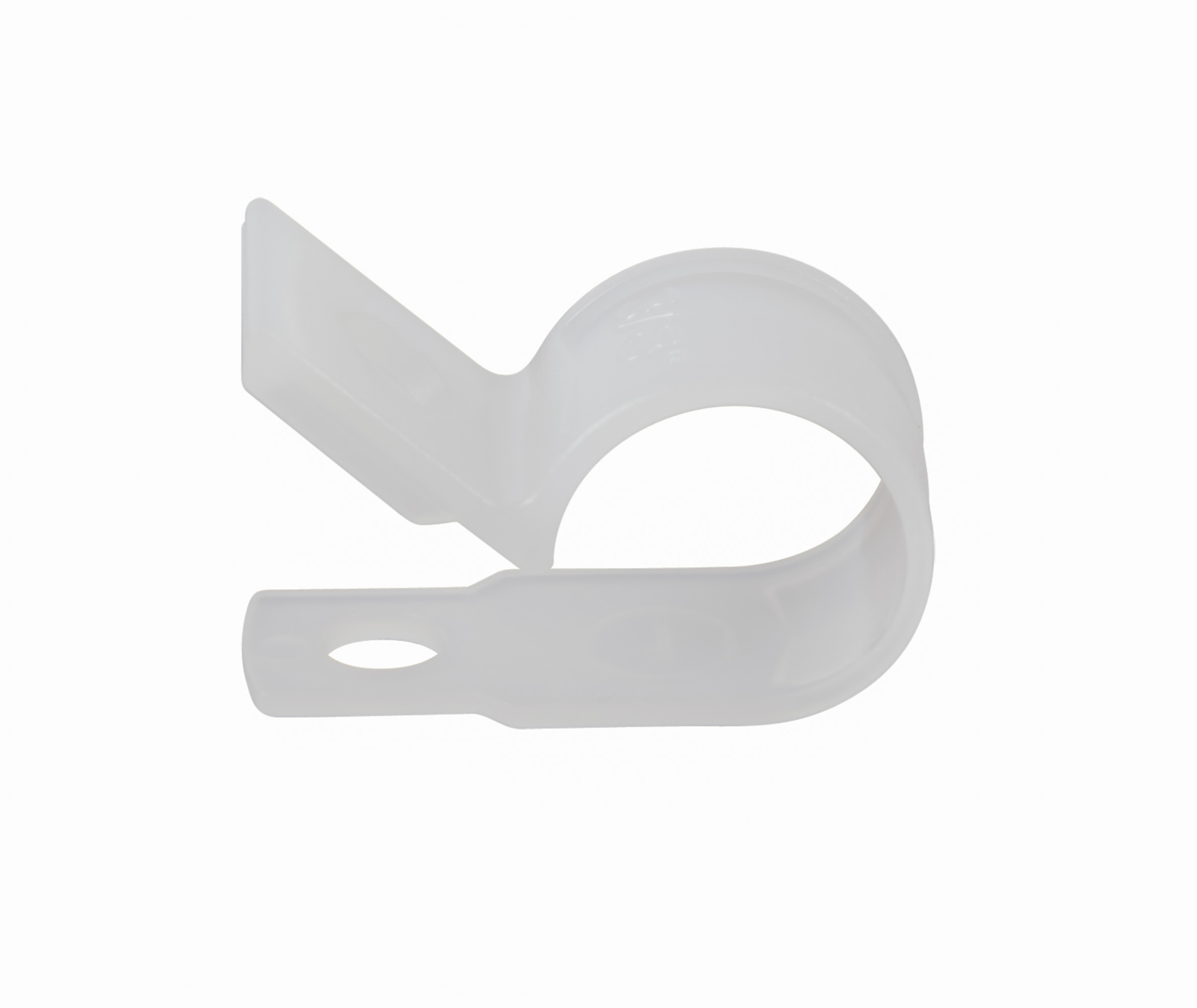 Cable Clamps, White Plastic, 3/8-In. I.D., 15-Pk.