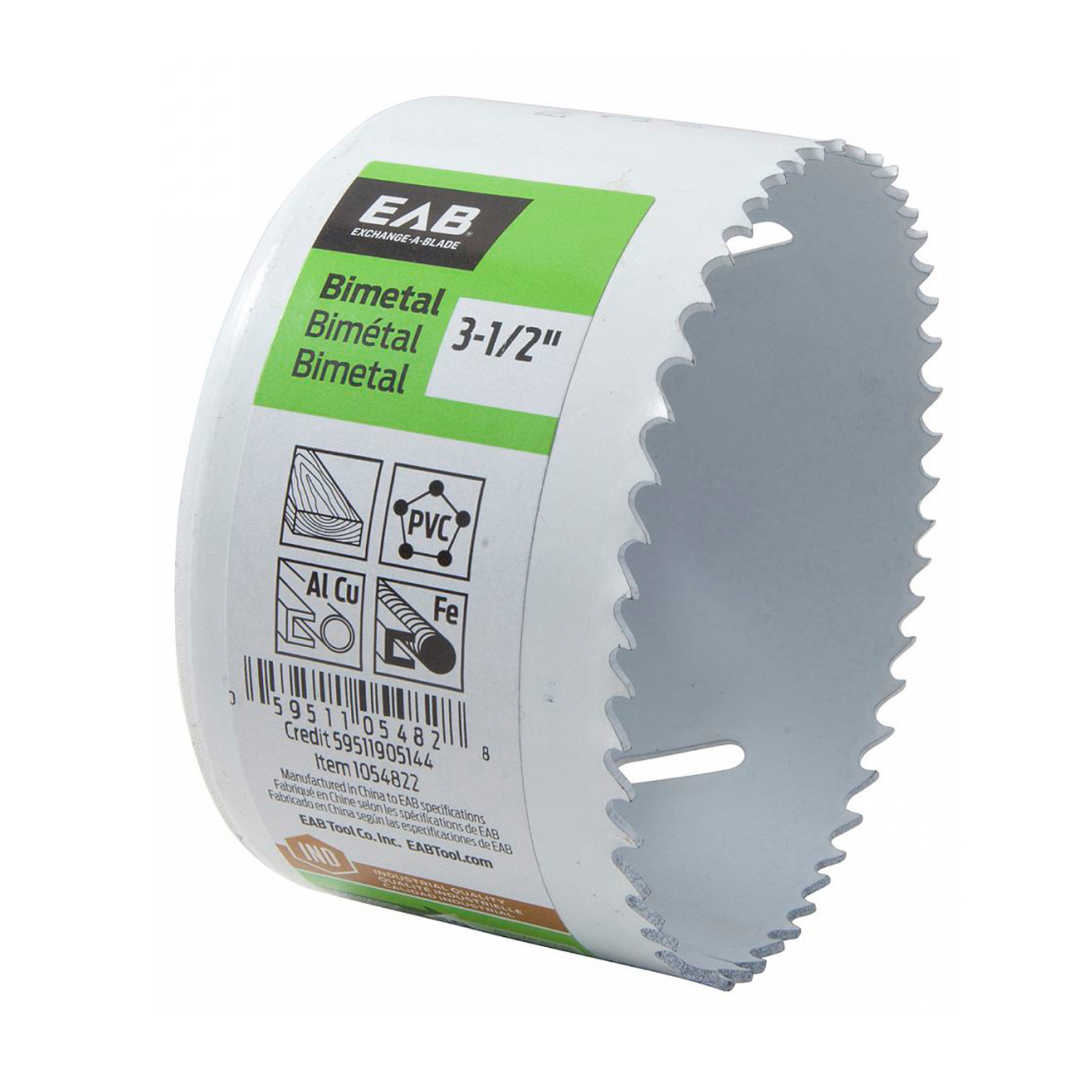 Industrial Hole Saw, M3 BiMetal, 3-1/2-In.
