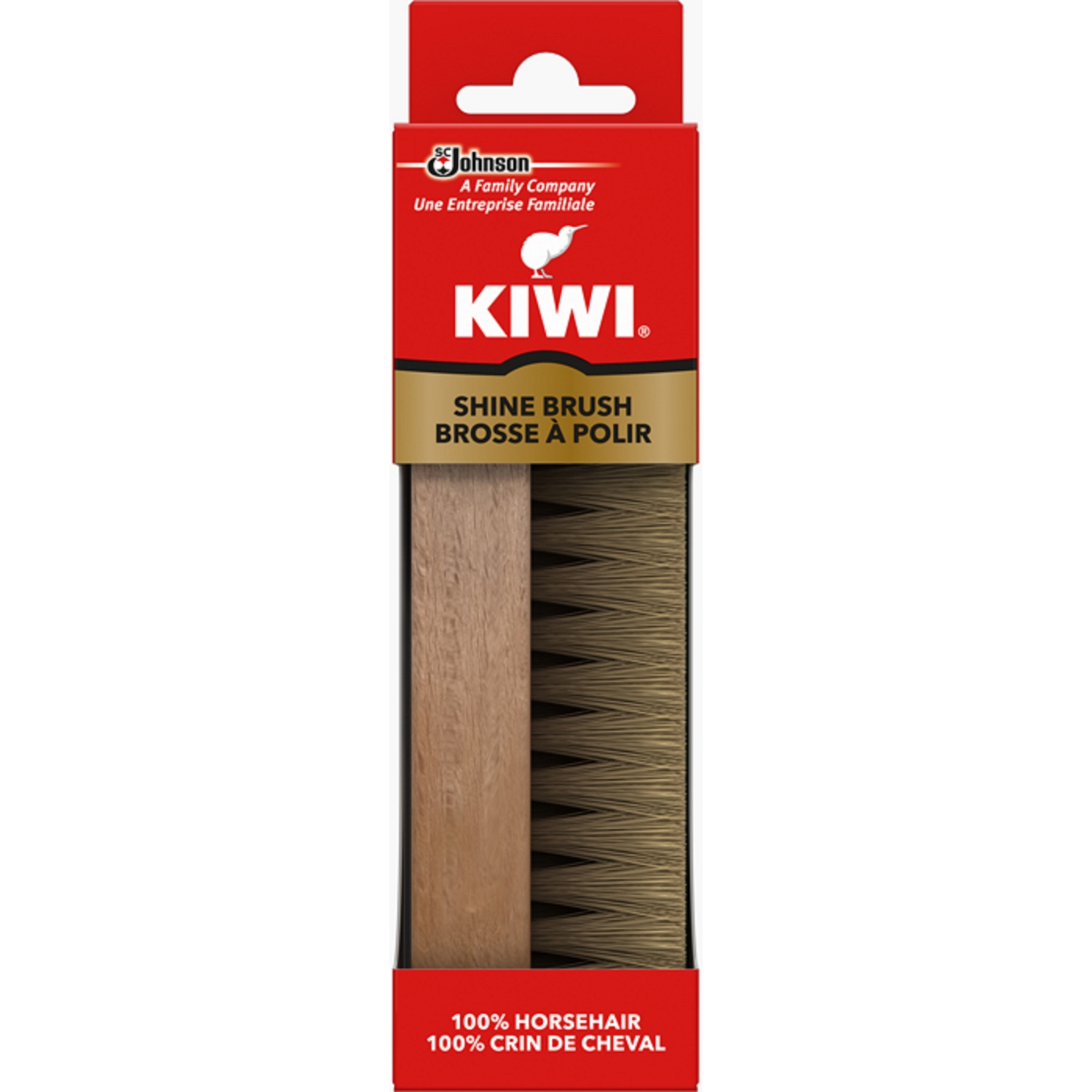 Horse Hair Shine Brush – 100% Natural Bristles, Wooden Handle, Model 309