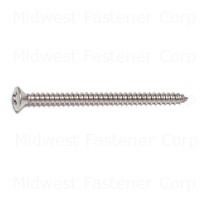 #6 X 2 Inch Phillips Oval Head Stainless Steel Sheet Metal Screws 18-8