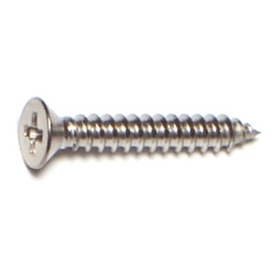 #4 X 3/4 Stainless Steel Phillips Flat Head Sheet Metal Screws 18-8 – 100 Count