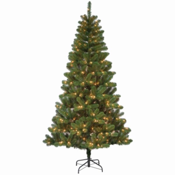 7-foot Pre-lit Douglas Fir Christmas Tree With 300 Clear Lights And Metal Stand
