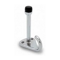 Jacknob 4000, Toilet Door Single Prong Zamak Hook with Bumper for In-Swing Doors, Chrome