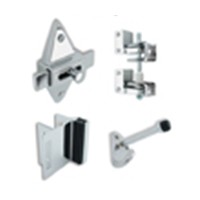 Jacknob 20100, Toilet Door Zamak Hardware Kit for Left Hand In-Swing 1in Thick Doors, Chrome