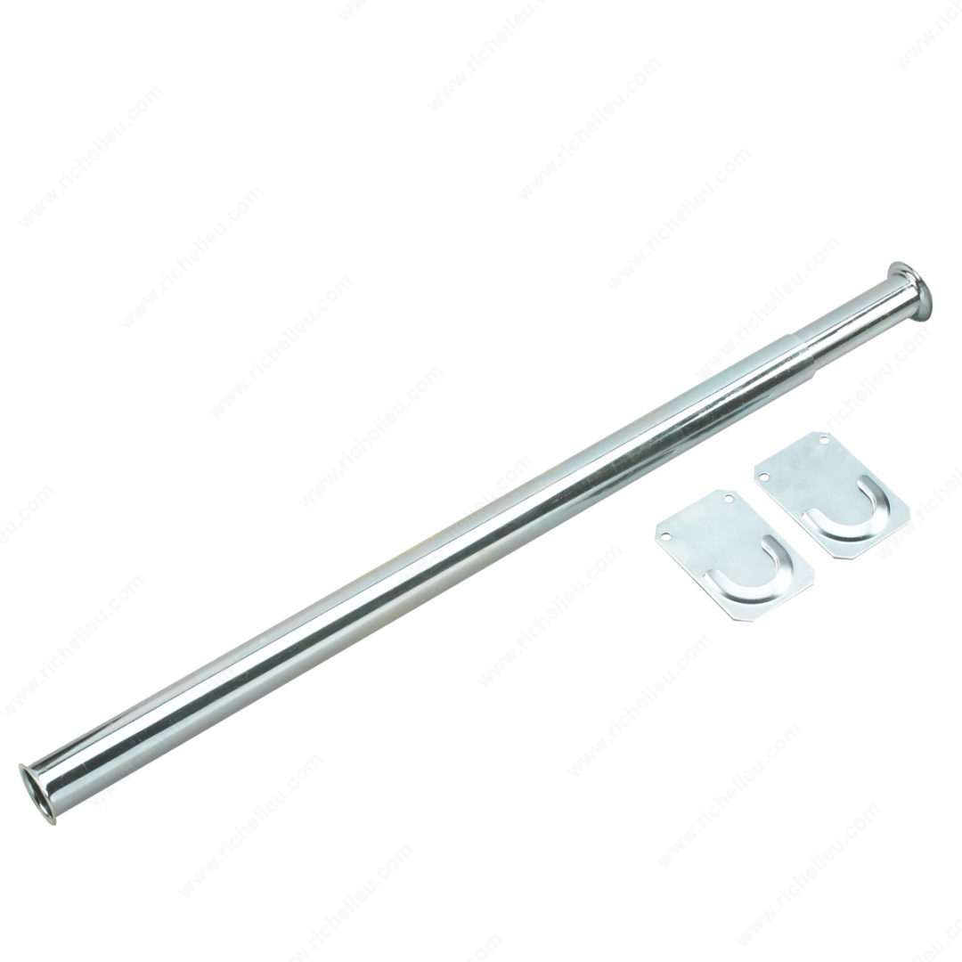 Richelieu 3048XV Zinc Adjustable Closet Rod with Separated Ends