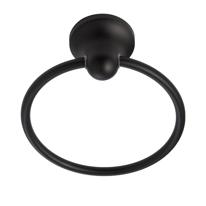BHP 4504BLK Twin Peaks Towel Ring, Matte Black