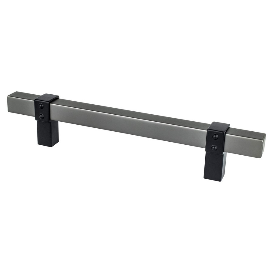 Rivet Rebel Pull 5-1/16″ Center to Center Slate/Matte Black Berenson 5128-4SLT55-P
