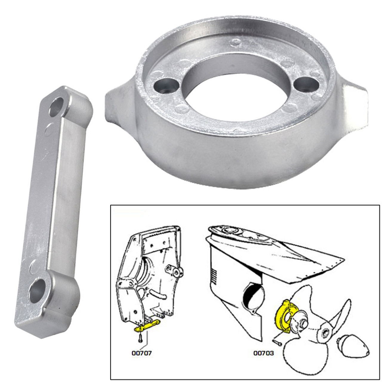 Tecnoseal Anode Kit w/Hardware – Volvo 280 – Magnesium [20701MG]
