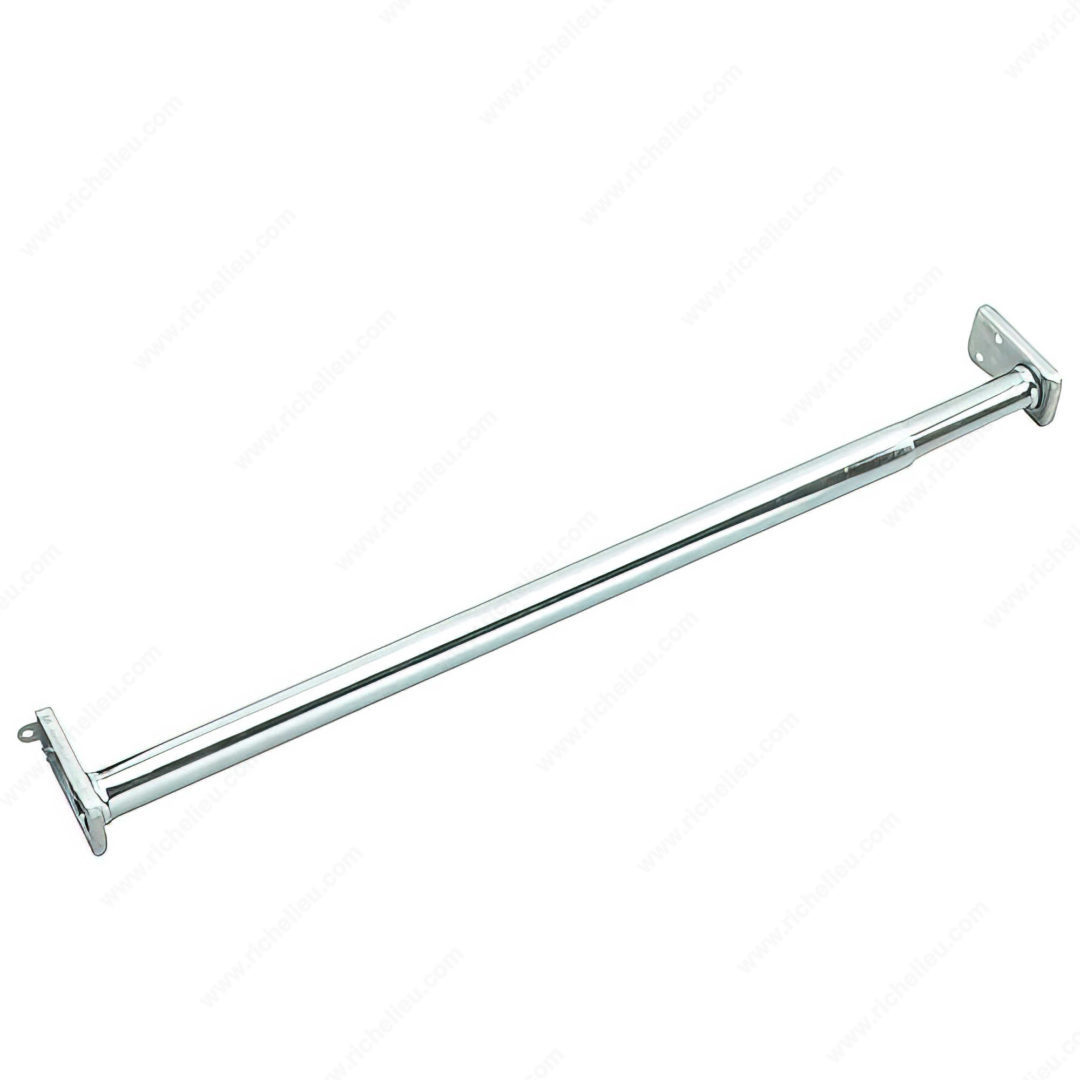 Richelieu 7296FEXV Adjustable Zinc Closet Rod with Fixed Ends