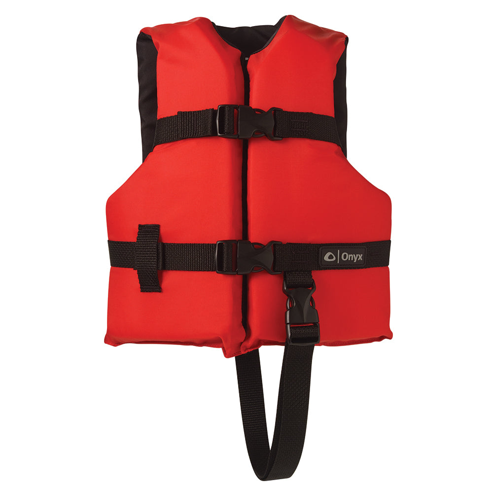 Onyx Nylon General Purpose Life Jacket – Child 30-50lbs – Red [103000-100-001-12]